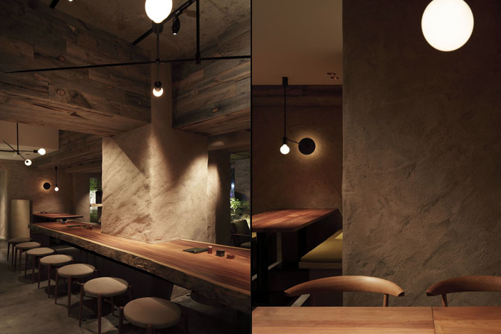 Коллаж. Сказочный ресторан Shubari от студии Design Ground 55 в Осаке