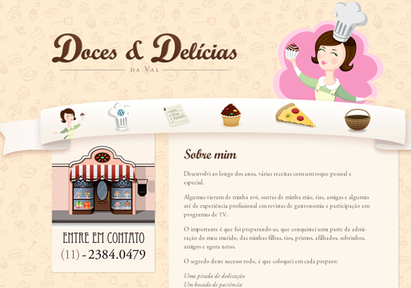 Веб-сайт кондитерской Daces and Delicias