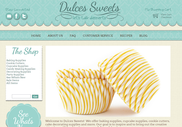 Веб-сайт кондитерской Dulces Sweets