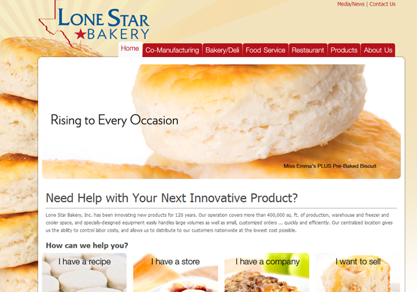 Веб-сайт кондитерской Lone Star