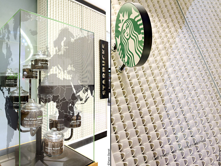 Впечатляющий интерьер магазина Starbucks в Париже