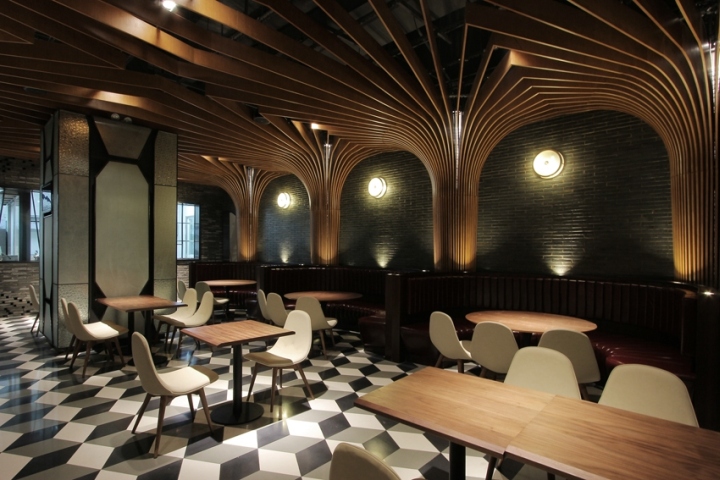 Стиль интерьера залов в ресторане от студии САА в Китае. Фото 3