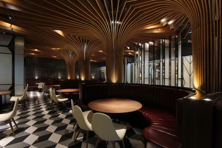 Стиль интерьера залов в ресторане от студии САА в Китае. Фото 4
