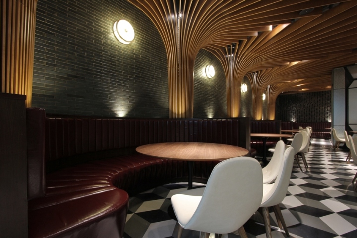 Стиль интерьера залов в ресторане от студии САА в Китае. Фото 5