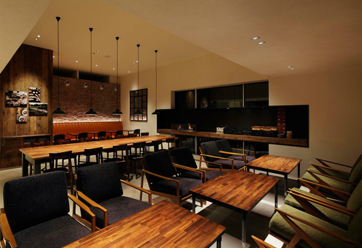 Уникальный дизайн интерьера ресторана Shared Terrace в Японии