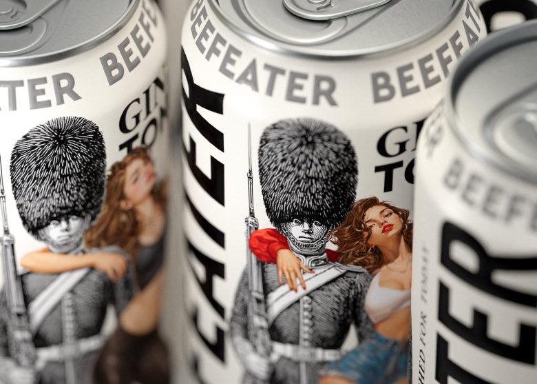 три баночки Beefeater вид сверху