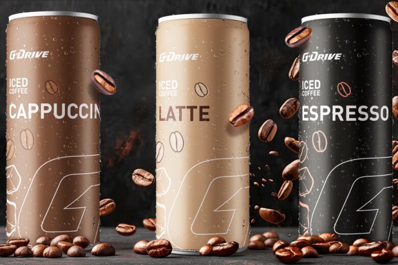 три баночки кофе G-Drive Iced Coffee