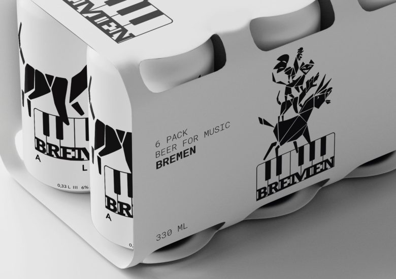 упаковка пива BREMEN Beer вблизи